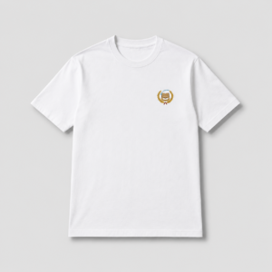 Camiseta Blanca HighFields Academy – Logo Bordado Pecho Izquierdo (Mujer)
